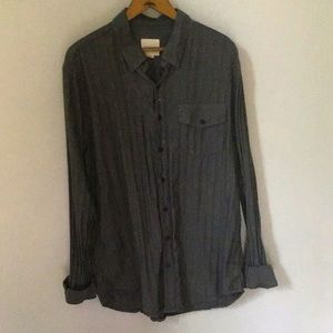 MENS GRAY AMERICAN EAGLE BUTTON DOWN